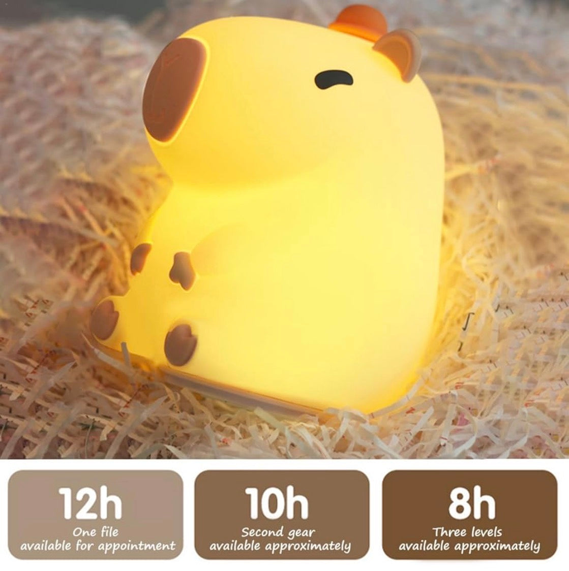 Capybara Squishy Night Light- Perfect Gift 🎁